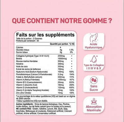 Medusae Collagen Gummies fraise Premium