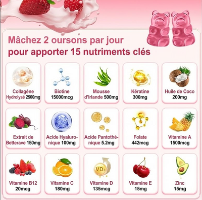 Medusae Collagen Gummies fraise Premium