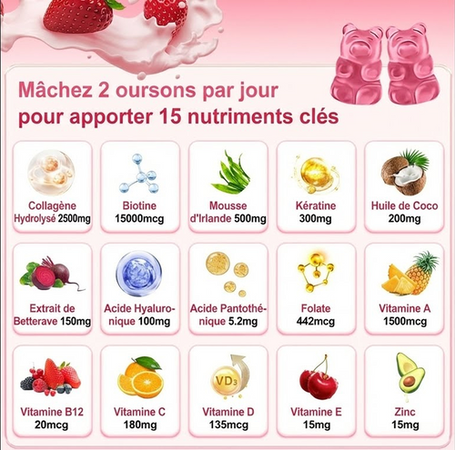Medusae Collagen Gummies fraise Premium