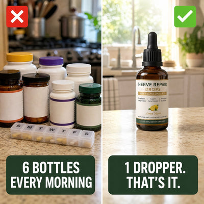 Six bottles every morning versus one dropper